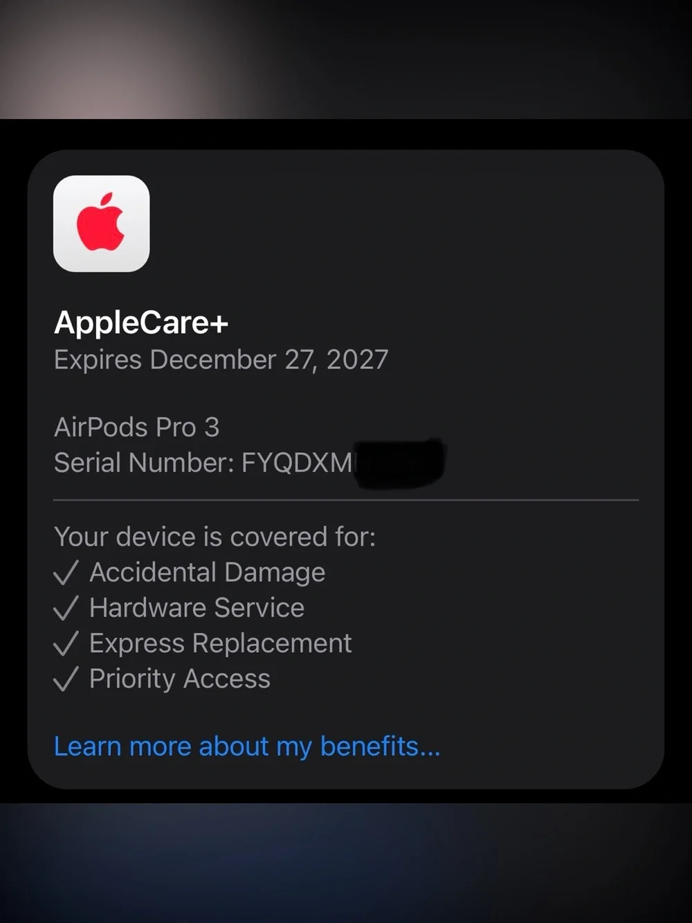 Apple AirPods Pro 3 (17 Months of AppleCare+)